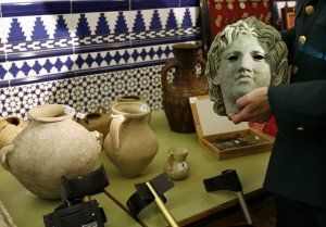 Piezas obtenidas en la operación Tertis contra el expolio, realizada en 2007